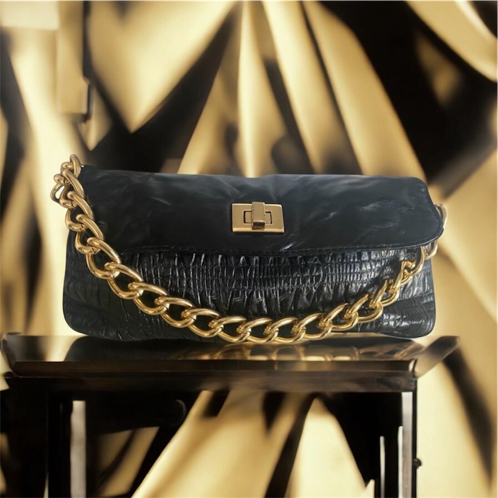 Black and Gold Shoulder Bag